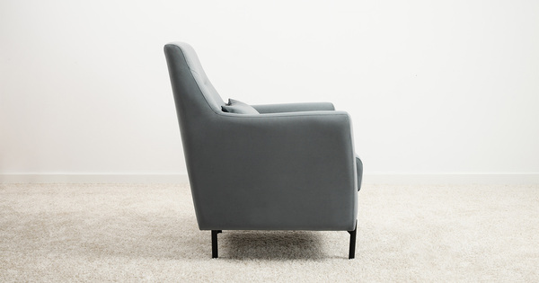 Кресло для отдыха Барселона ТК 673 велюр Diagonal 995 серо-голубой