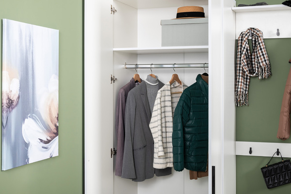 Шкаф для одежды Эйр 13.341 белый PE шагрень