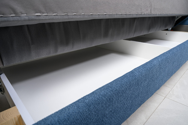 Диван-кровать прямой Эмили ТД 913 велюр синий