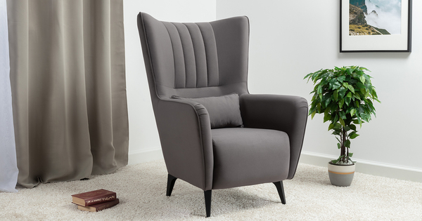 Кресло для отдыха Феличе ТК 530 велюр Велутто 19 темно-серый