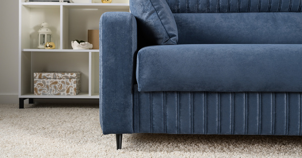 Диван-кровать прямой Изабель ТД 739 велюр Романс нейви темно-синий