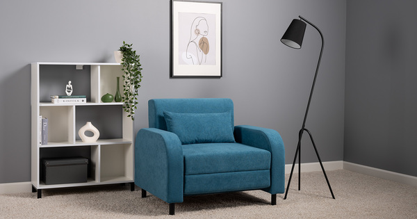 Кресло-кровать Киото ТК 784 велюр Epic 75 azuro синий