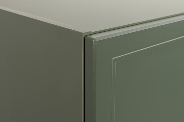 Шкаф угловой Марион 16.339 дымчатый зеленый K521, олива шагрень AG 1050 ПВХ (собирается на любую сторону)