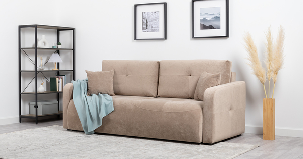 Диван-кровать прямой Марсель ТД 704 велюр Aura 04 мокко