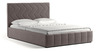 Кровать Милана 140 велюр серо-коричневый с ортопедическим основанием и подъемным механизмом