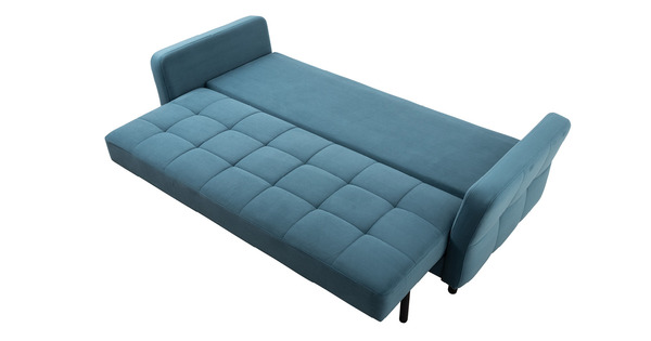 Диван-кровать прямой Невада ТД 572 велюр Vendetta 25 синий деним