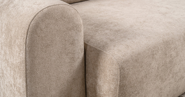 Диван-кровать прямой Тэдди 1502 композиция 1, букле Pique 006 бежевый, модульная система