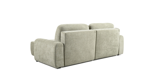 Диван-кровать угловой Тэдди 1503 композиция 2, букле Pique 007 оливковый, модульная система, сборка на любую сторону